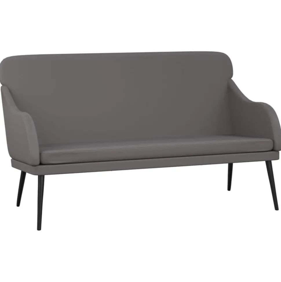 vidaXL Bankje 110x76x80 cm kunstleer grijs