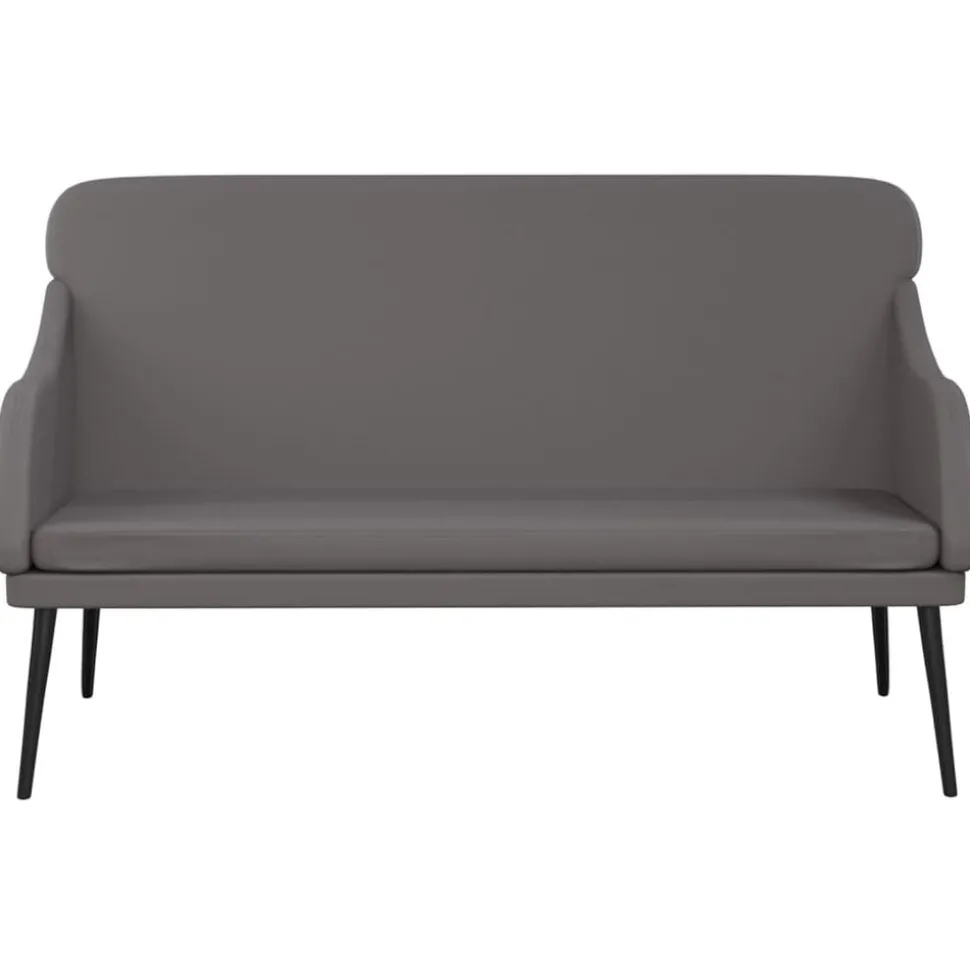 vidaXL Bankje 110x76x80 cm kunstleer grijs