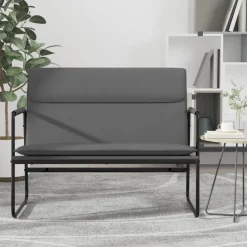 vidaXL Bankje 100x64x80 cm kunstleer grijs
