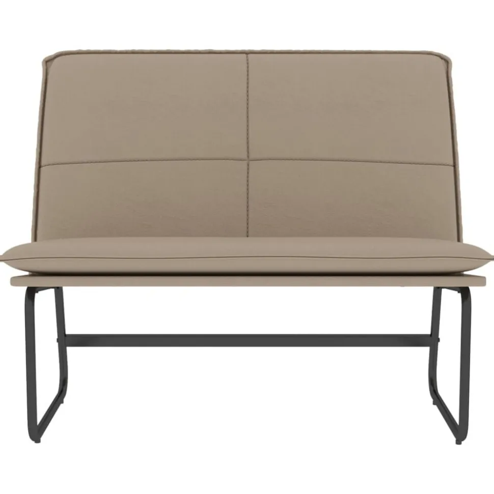 vidaXL Bankje 100x75x76 cm kunstleer cappuccinokleurig
