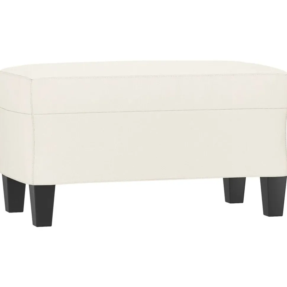 vidaXL Bankje 70x35x41 cm kunstleer crèmekleurig