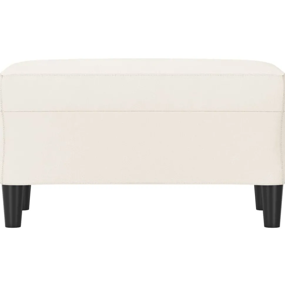 vidaXL Bankje 70x35x41 cm kunstleer crèmekleurig