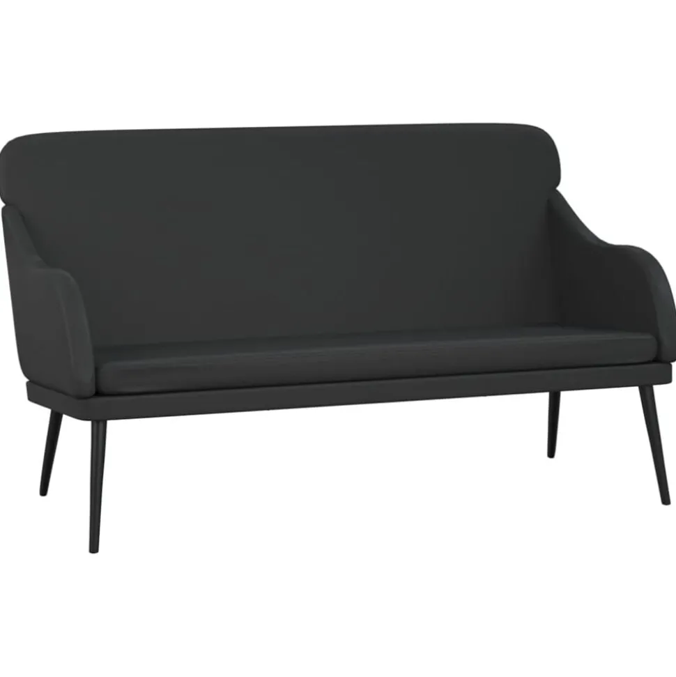vidaXL Bankje 110x76x80 cm kunstleer zwart