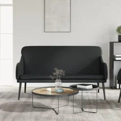 vidaXL Bankje 110x76x80 cm kunstleer zwart
