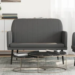 vidaXL Bankje 107x80x81 cm kunstleer grijs