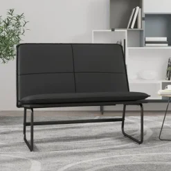 vidaXL Bankje 100x75x76 cm kunstleer zwart