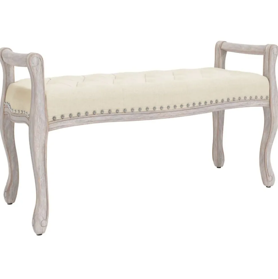 vidaXL Bankje 110x45x60 cm linnen