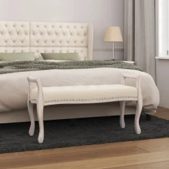 vidaXL Bankje 110x45x60 cm linnen