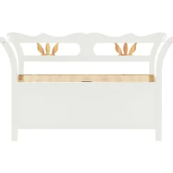 vidaXL Bankje 107x45x75,5 cm massief vurenhout wit