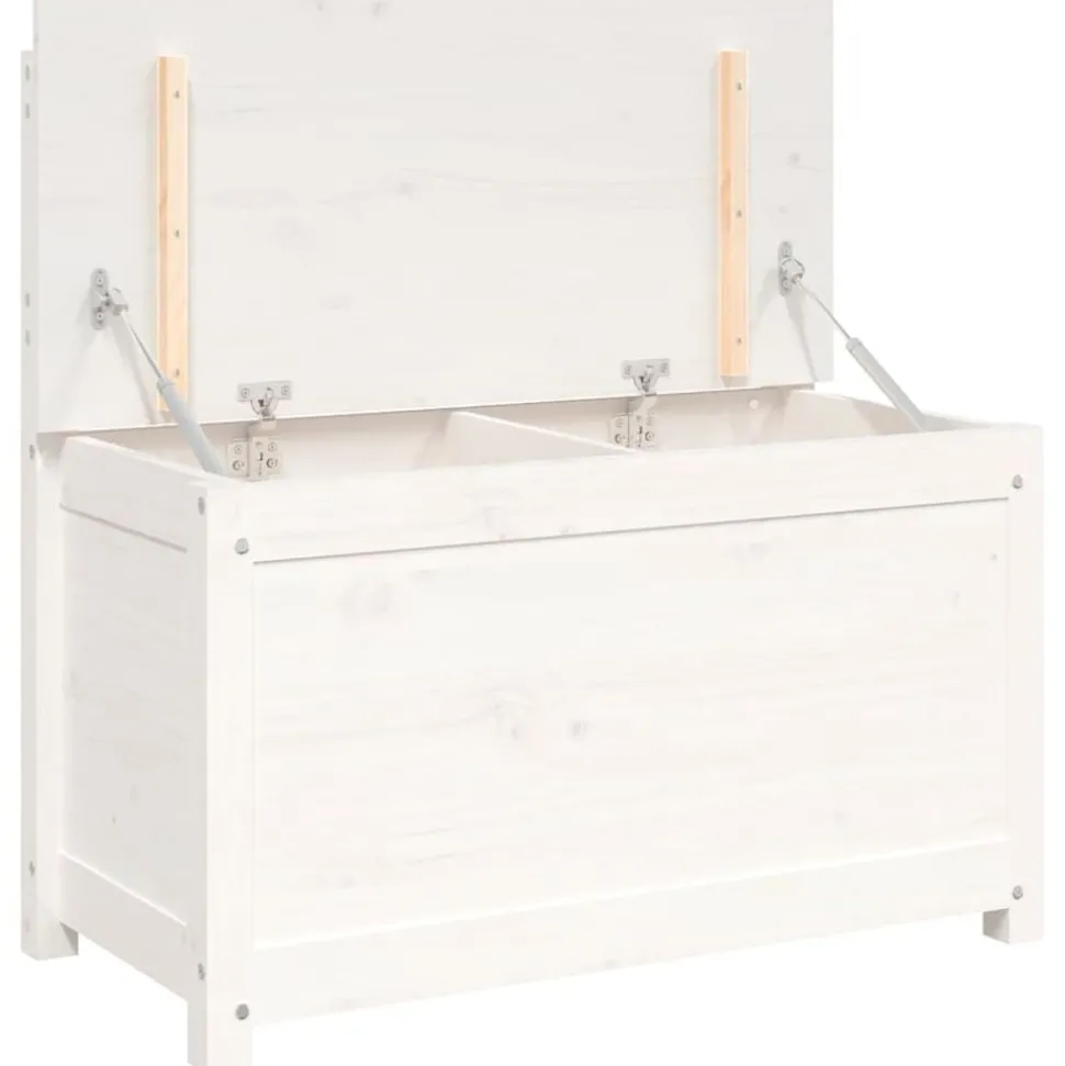 vidaXL Bankje 80x41x77 cm massief grenenhout wit