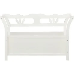 vidaXL Bankje 107x45x75,5 cm massief vurenhout wit