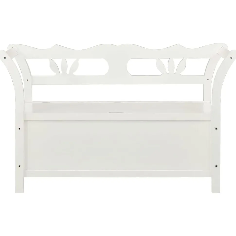 vidaXL Bankje 107x45x75,5 cm massief vurenhout wit