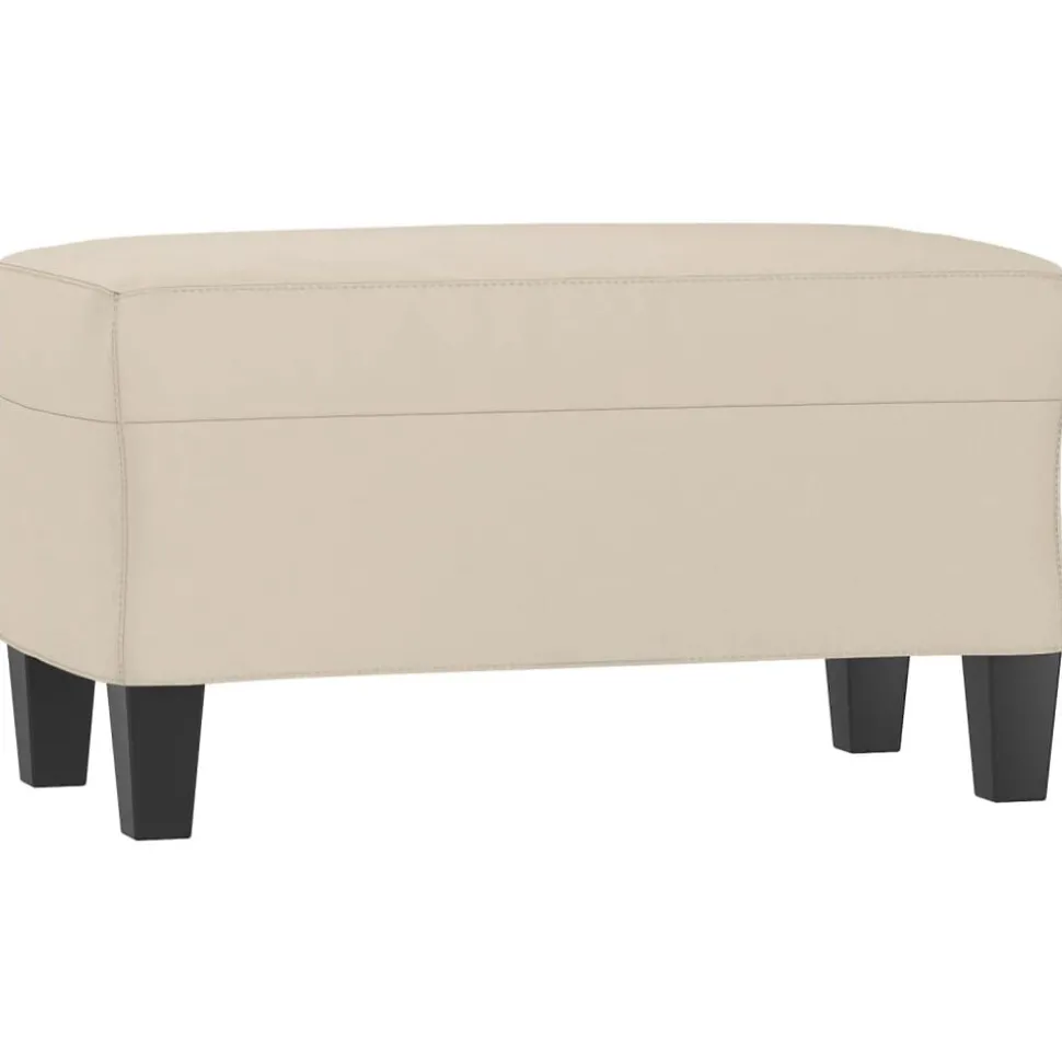 vidaXL Bankje 70x35x41 cm microvezelstof crème