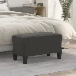 vidaXL Bankje 70x35x41 cm microvezelstof donkergrijs