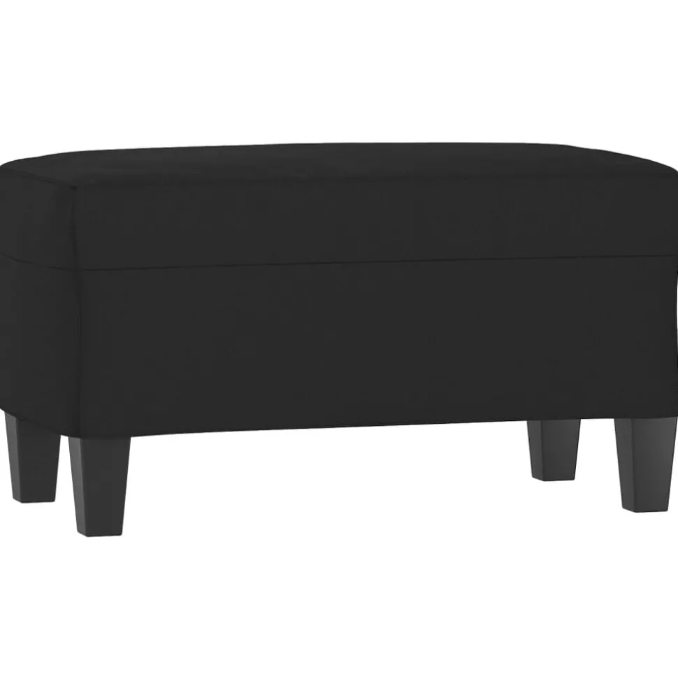 vidaXL Bankje 70x35x41 cm microvezelstof zwart