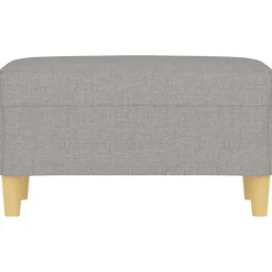 vidaXL Bankje 70x35x41 cm stof lichtgrijs