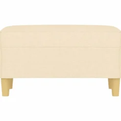 vidaXL Bankje 70x35x41 cm stof crèmekleurig