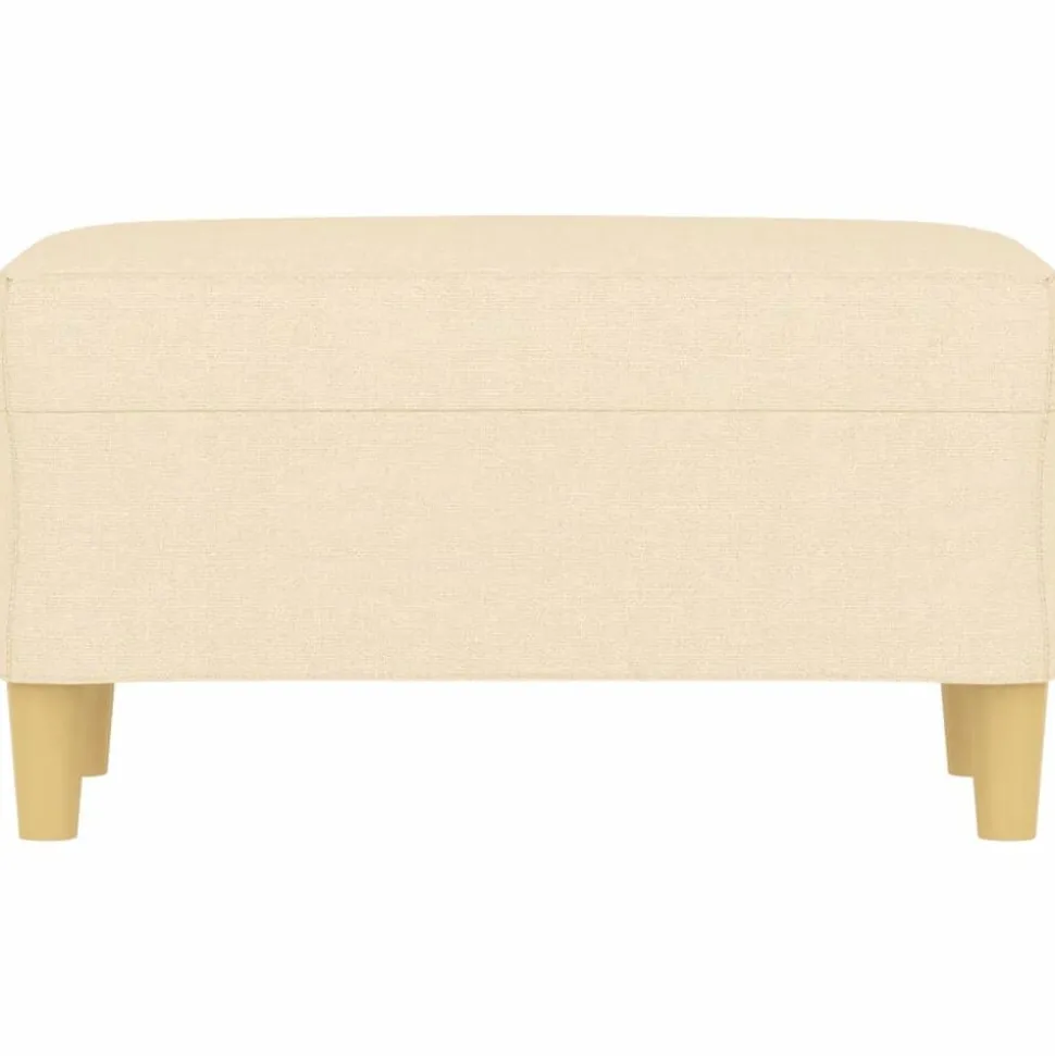 vidaXL Bankje 70x35x41 cm stof crèmekleurig