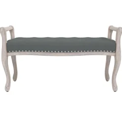 vidaXL Bankje 110x45x60 cm stof donkergrijs