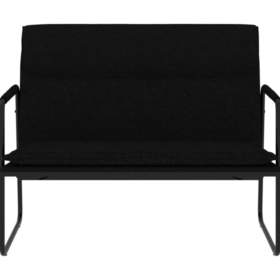 vidaXL Bankje 100x64x80 cm stof zwart