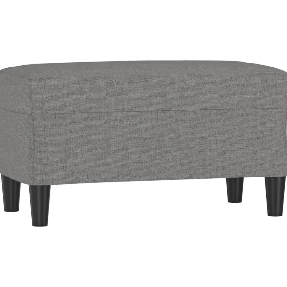 vidaXL Bankje 70x35x41 cm stof donkergrijs