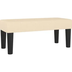 vidaXL Bankje 70x30x30 cm stof crèmekleurig