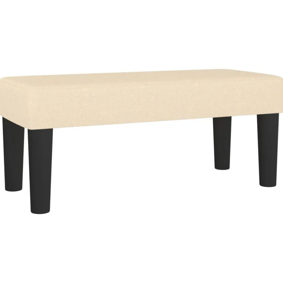 vidaXL Bankje 70x30x30 cm stof crèmekleurig