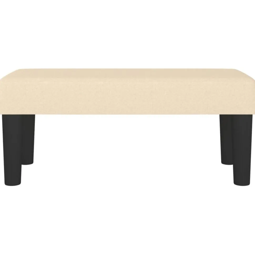 vidaXL Bankje 70x30x30 cm stof crèmekleurig