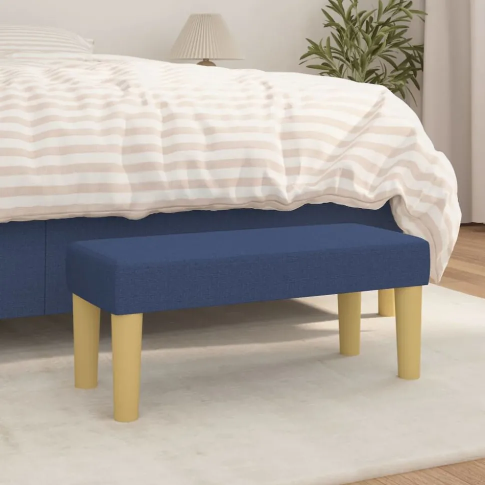 vidaXL Bankje 70x30x30 cm stof blauw