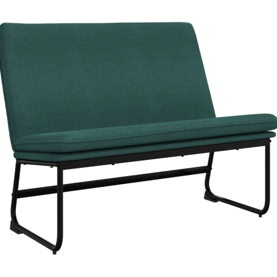 vidaXL Bankje 100x75x76 cm stof donkergroen
