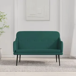 vidaXL Bankje 110x76x80 cm stof donkergroen