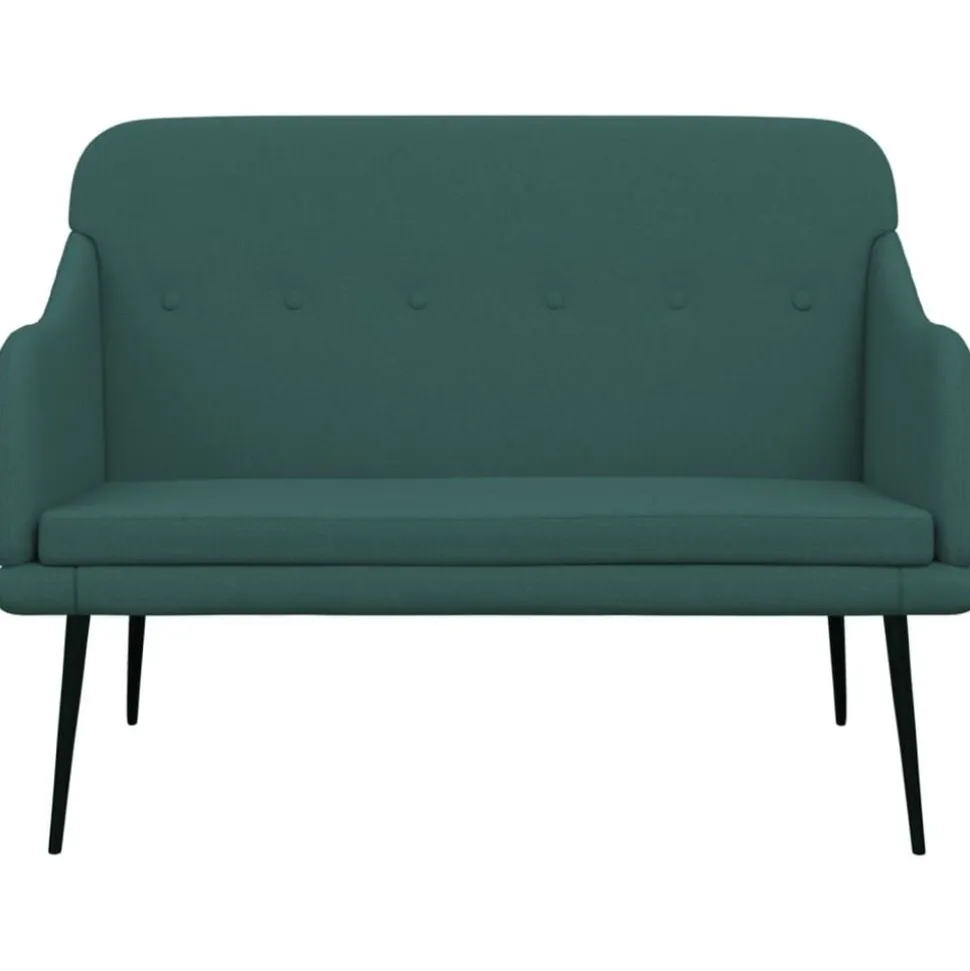 vidaXL Bankje 110x76x80 cm stof donkergroen