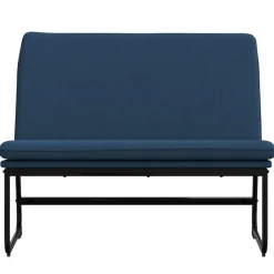 vidaXL Bankje 100x75x76 cm stof blauw