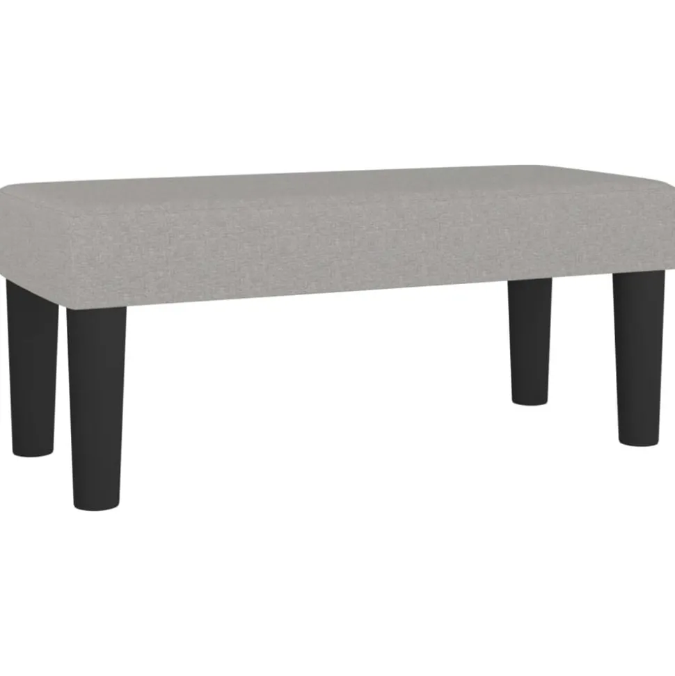vidaXL Bankje 70x30x30 cm stof lichtgrijs