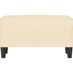 vidaXL Bankje 70x35x41 cm stof crèmekleurig