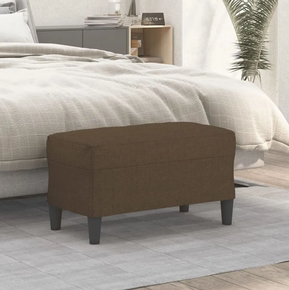 vidaXL Bankje 70x35x41 cm stof bruin