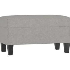 vidaXL Bankje 70x35x41 cm stof lichtgrijs