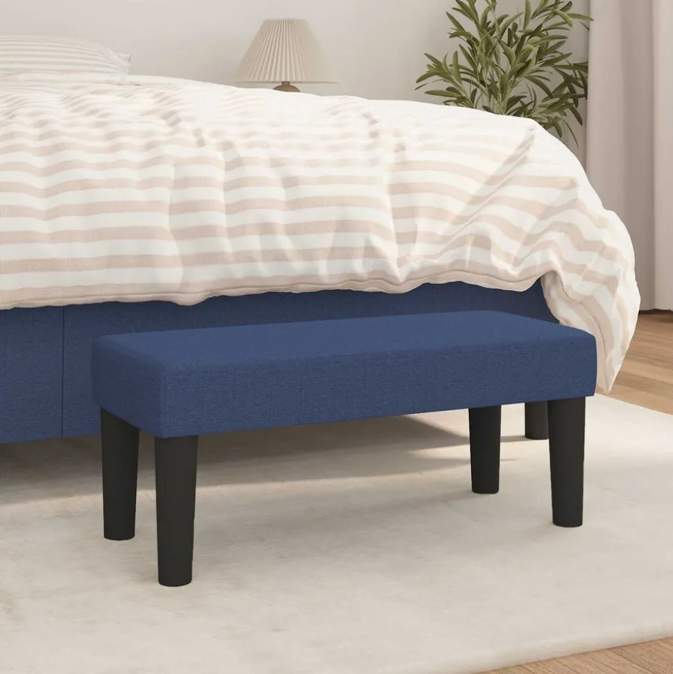 vidaXL Bankje 70x30x30 cm stof blauw