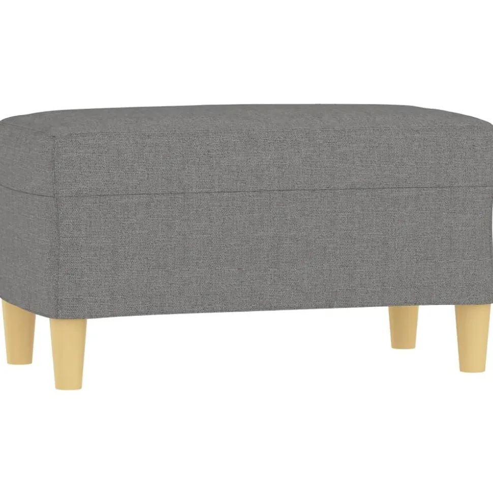 vidaXL Bankje 70x35x41 cm stof donkergrijs