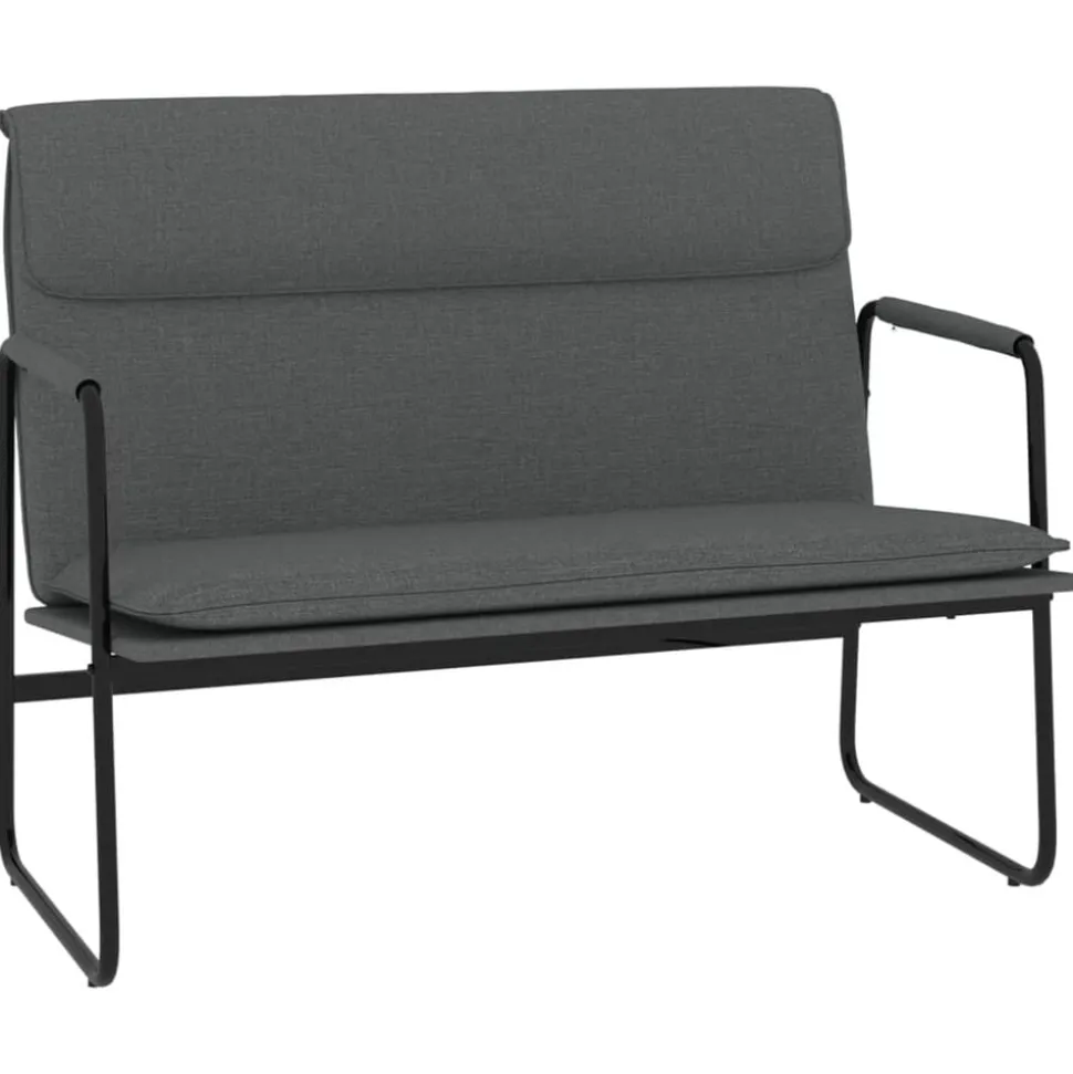 vidaXL Bankje 100x64x80 cm stof donkergrijs
