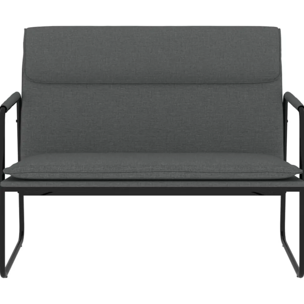 vidaXL Bankje 100x64x80 cm stof donkergrijs