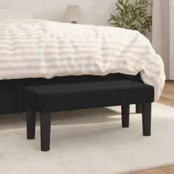 vidaXL Bankje 70x30x30 cm stof zwart