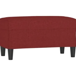 vidaXL Bankje 70x35x41 cm stof wijnrood