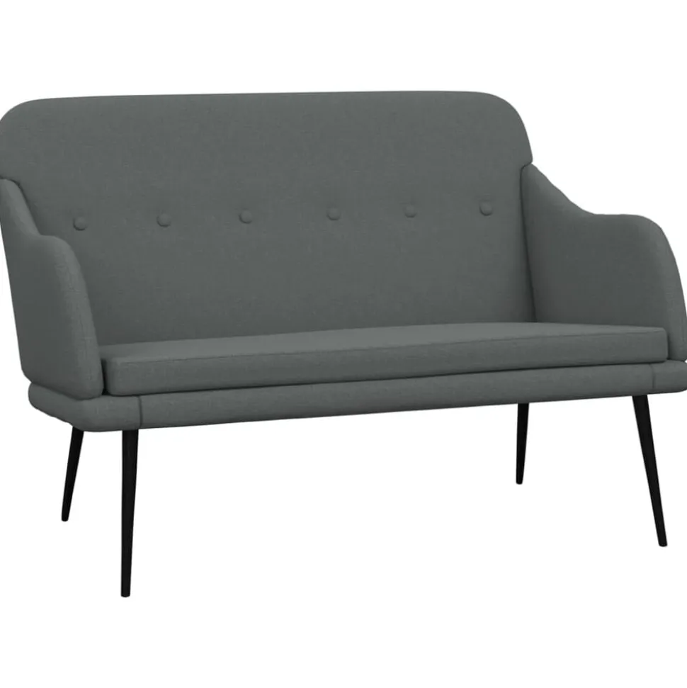 vidaXL Bankje 110x76x80 cm stof donkergrijs