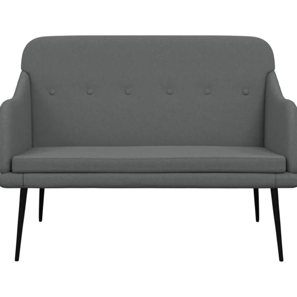 vidaXL Bankje 110x76x80 cm stof donkergrijs