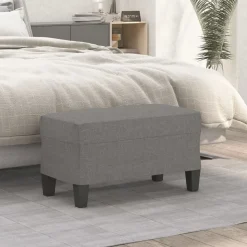 vidaXL Bankje 70x35x41 cm stof donkergrijs
