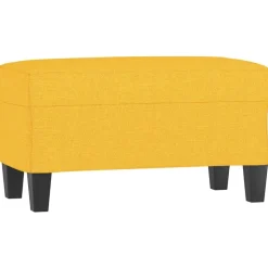 vidaXL Bankje 70x35x41 cm stof lichtgeel