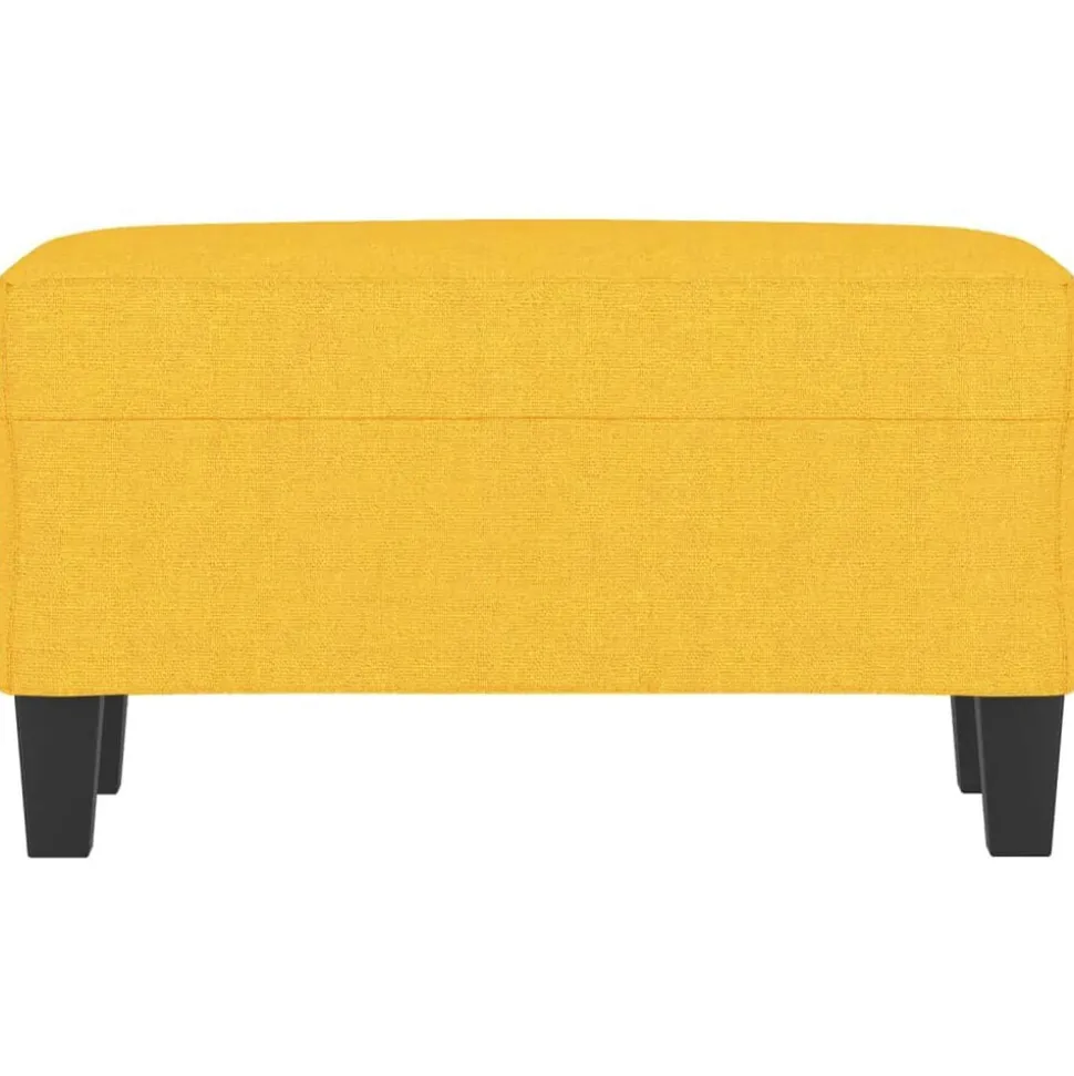 vidaXL Bankje 70x35x41 cm stof lichtgeel