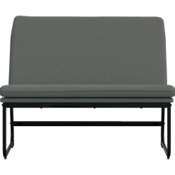 vidaXL Bankje 100x75x76 cm stof donkergrijs