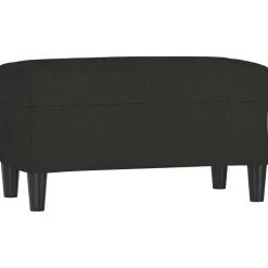 vidaXL Bankje 70x35x41 cm stof zwart